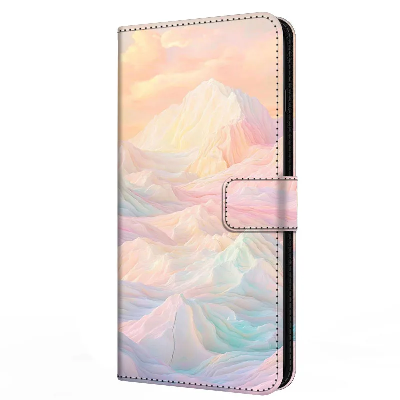 Magnetic Pink Leather Wallet Case - Book Style Flip Cover