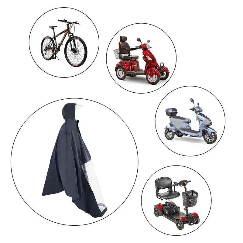

Waterproof Elderly Cycling Hooded Electric Mobility Cover Universal Rainwear Ebike Wheelchair Bike Raincoat Rain Poncho Scooter