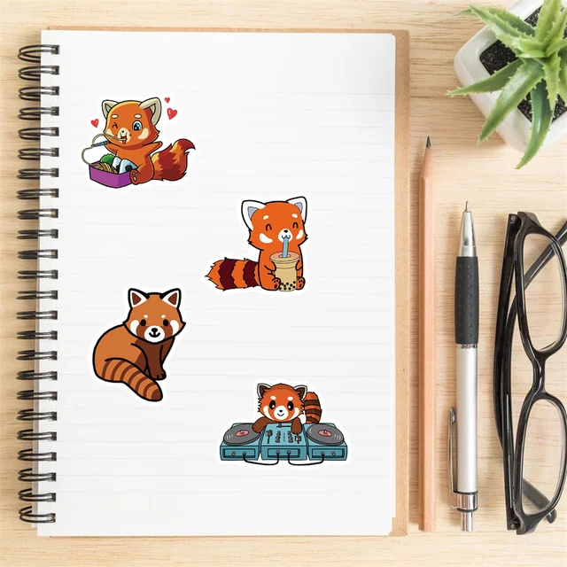 50pcs Cute Little Raccoon Stickers Ipad Phone Suitcase Laptop Journal  Accessories Sticker DIY Vintage Scrapbooking Materials - AliExpress