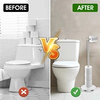 อิสระผู้ถือม้วนห้องน้ําสแตนเลสกระดาษชําระขาตั้ง Anti-Rust Space ห้องน้ํา Tissue Rack กระดาษ Dispenser Storage 6