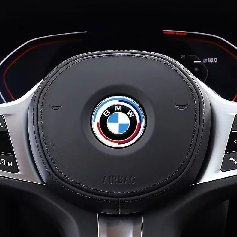 BMW E46 E90 E60 F30 F10 E39 E36 E87 F20 E90 E70 M3 M5 M6 G20 G30 E93 Z3 자동차 스티어링 휠 배지 엠블럼 스티커 자동차 스타일링