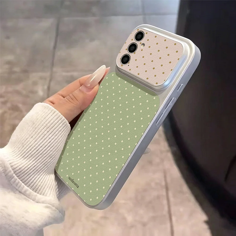 Matcha Green Polka Dot Soft Milk-Style Phone Case