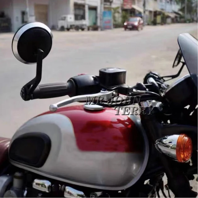 Motorcycle CNC Handlebar Handle Bar Rearview Side Mirrors Bar End Mirror Kit For Street Trident 660 Bobber T120 Daytona 660 675