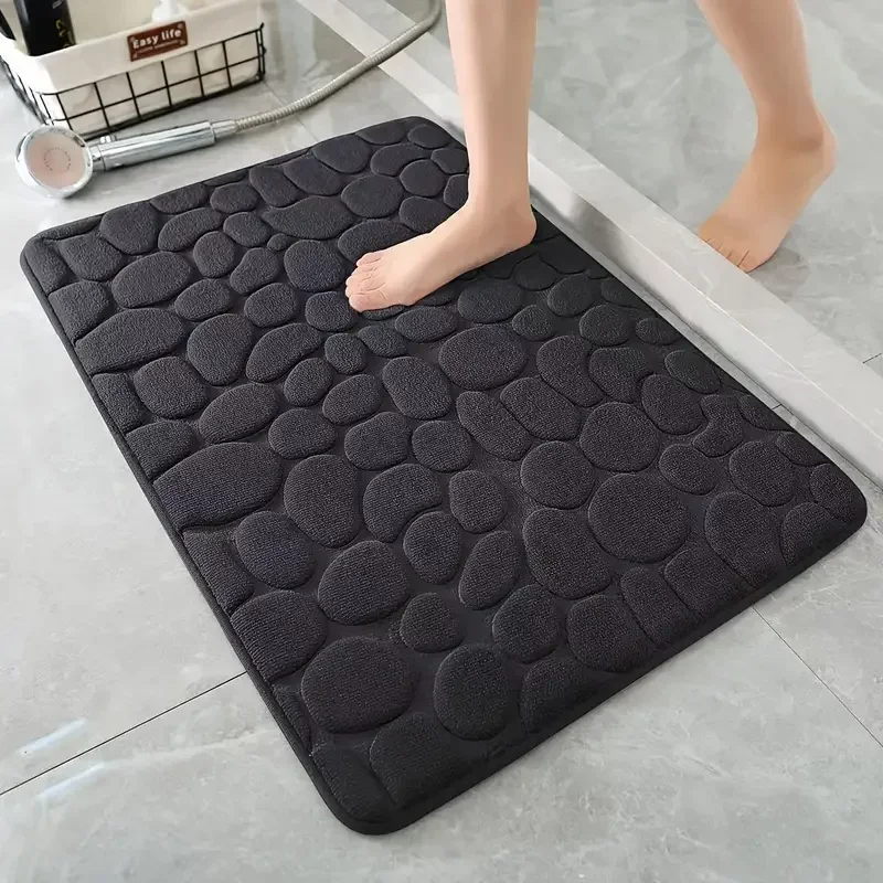 Embossed Cobblestone 3D Non-Slip Quick-Dry Bath Mat