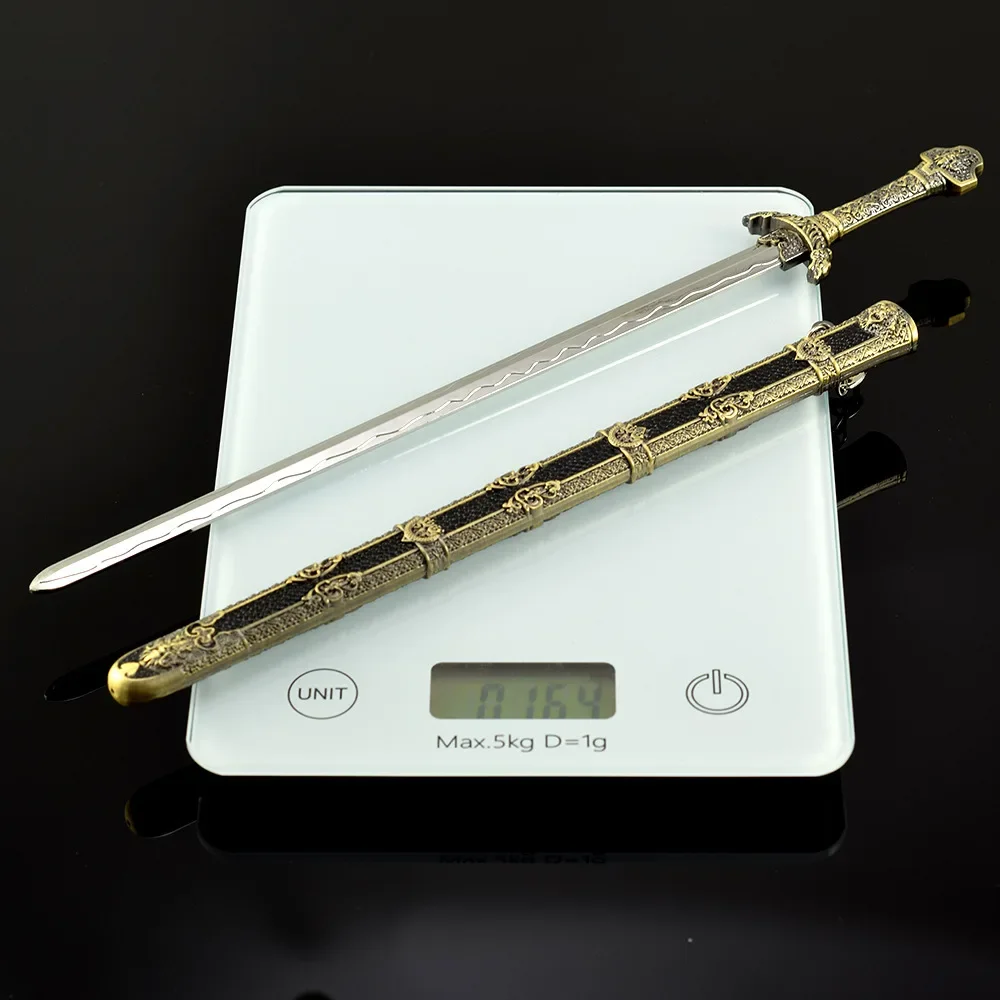 Chinese Ancient King Sword Replica - Full Metal Craft Collectible Desk Ornament and Safe Toy