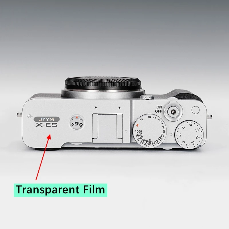 Fuji Fujifilm XE5 X-E5 데칼 스킨 비닐 랩 보호 필름 코트 X E5 용 투명 필름 스티커