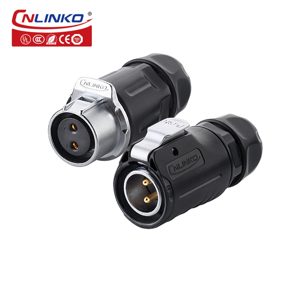 Cnlinko conector de Cable eléctrico en línea LP20 20A, M20, 2 pines, IP67, resistente al agua, de alimentación, adaptador para exteriores| | - AliExpress