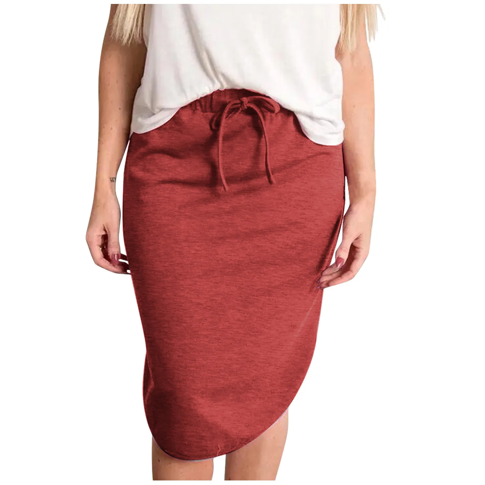 

Skirts For Women Fashion Party Solid Color Bag Buttock With Belt Clubs Party Skirt 2023 Summer Clothes For Women Faldas