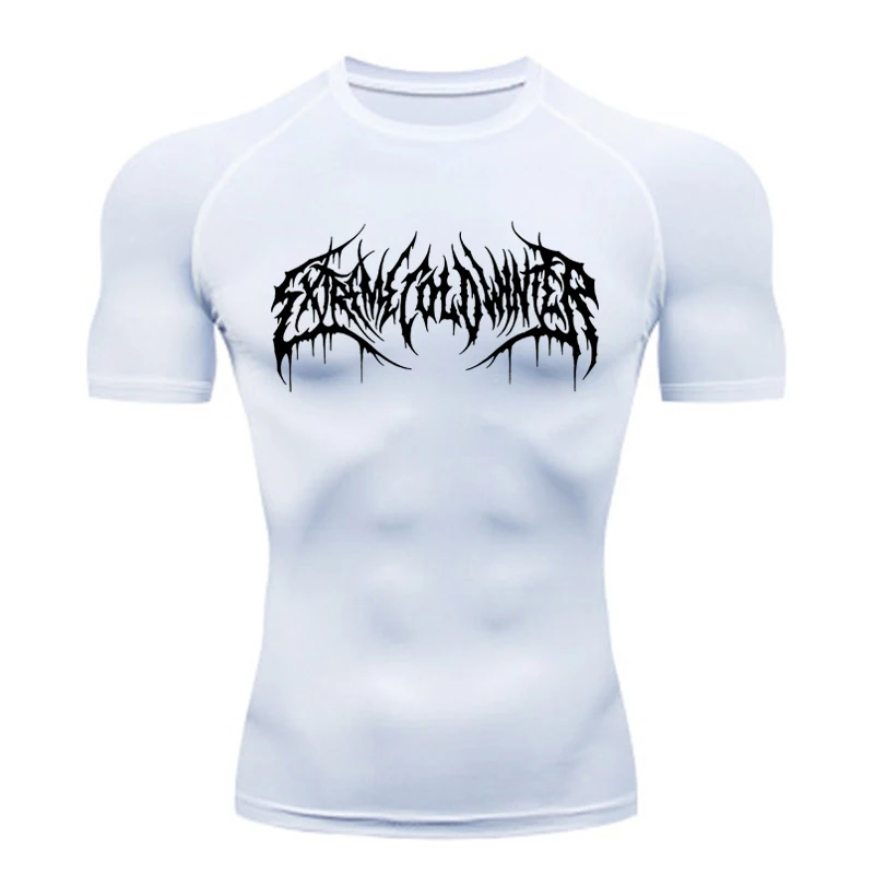 Men Short Sleeve Rash Guard Compression Shirts Quick Dry Fitness Cycling Running T-Shirt Workout Training Underwear Gym Clothing