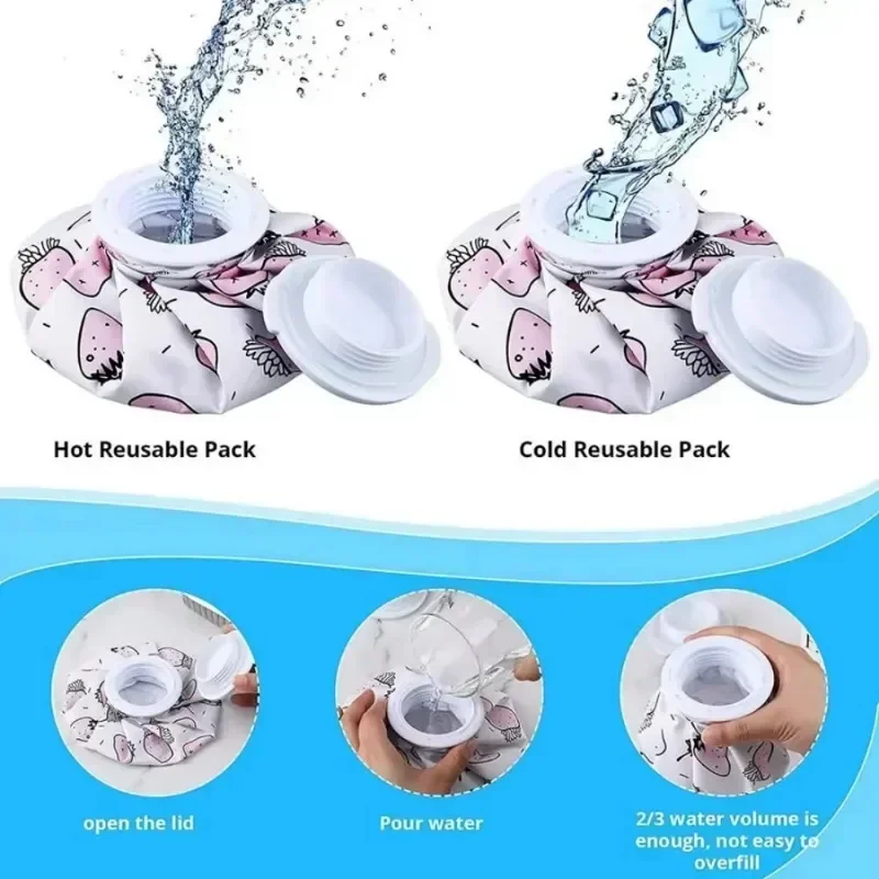 1PC Reusable Ice Bag Cartoon Cute Cold Hot Water Bag For Injury Relief Wisdom Tooth Eye Fatigue