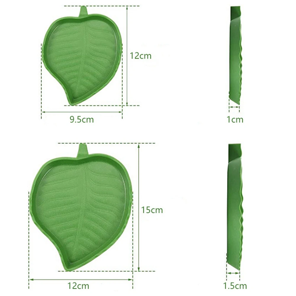 Leaf Shape Reptile Feeder Food Water Bowl For Turtle Lizards Hamsters Snakes Tortoise Gecko Small Pets Feeder Pet Supplies hamster water feeder,pet food feeder