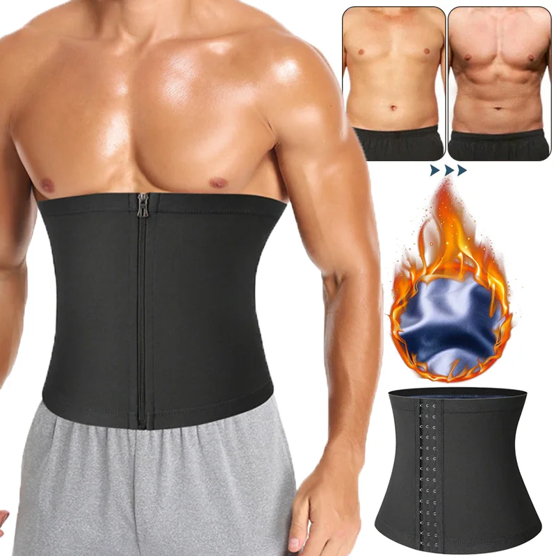 

Mens Abdomen Reducer Sweat Slimming Trimmer Sauna Waist Trainer Belt Belly Shapewear Fitness Corset Slim Ultra Light Body Shaper