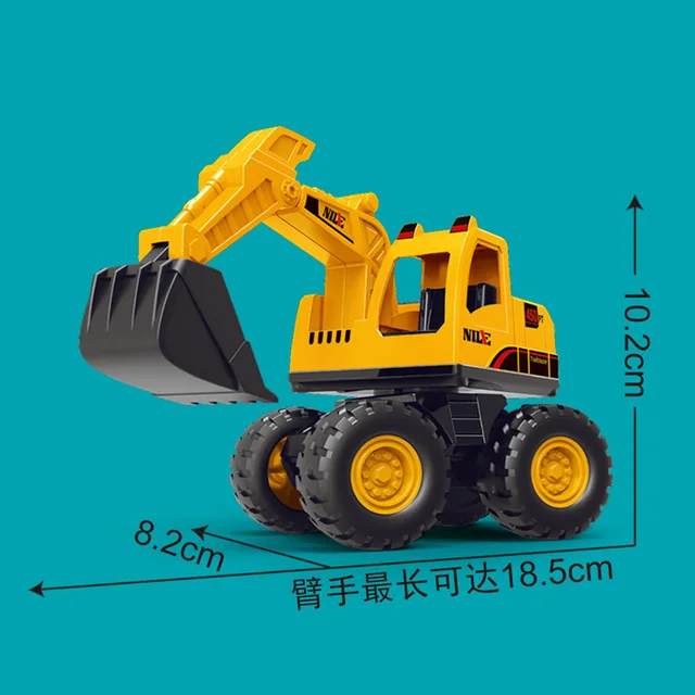 Children's Large Trucks Plastic Engineering Car Dump Truck Crane Excavator Model Inertial Vehicle Car Toys Gift for Kids 3