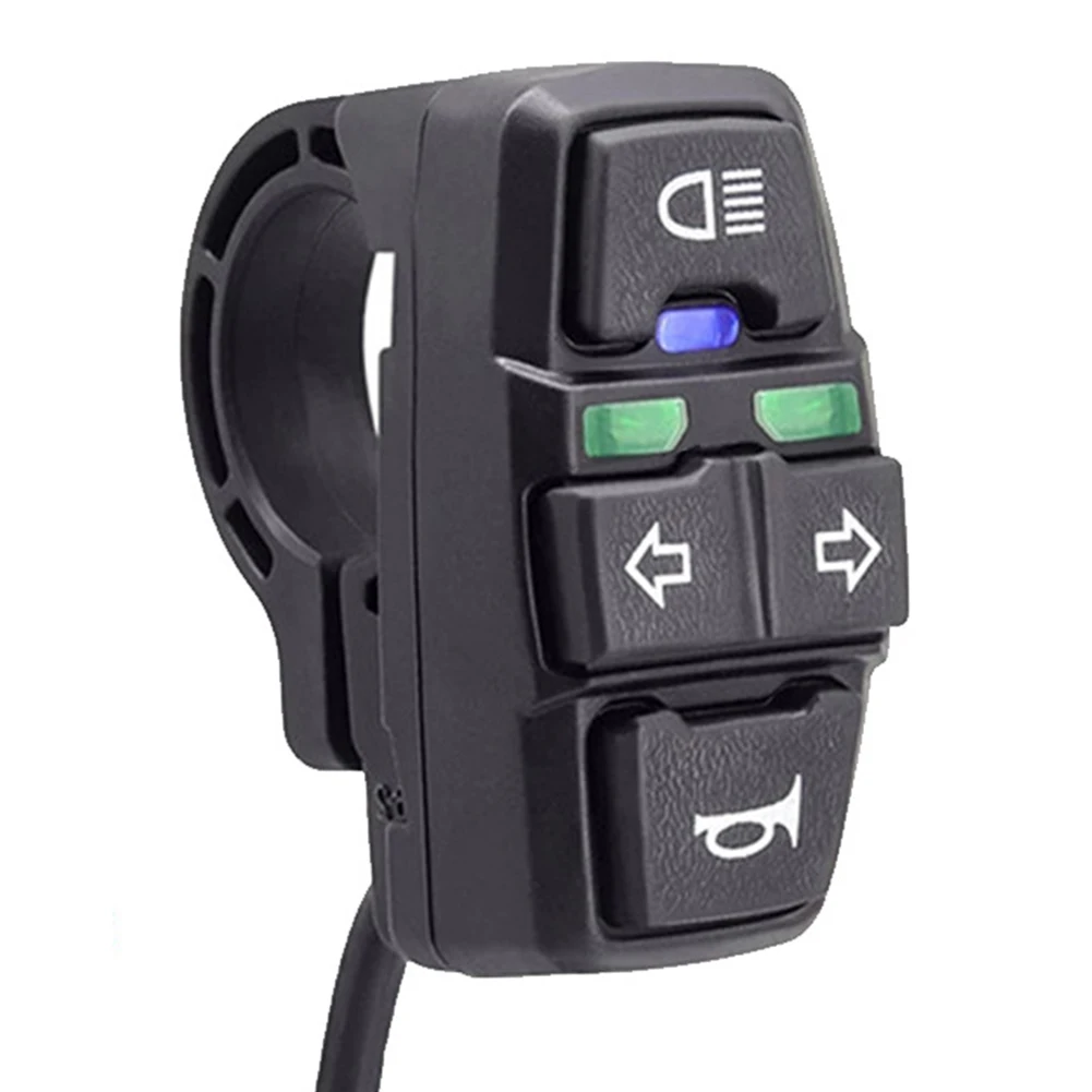 

Motorcycle Switch Handle Turn Signal Light Horn On/off Button Waterproof Horn Headlight Steering Switch 70G