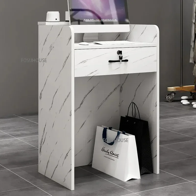 Nordic Clothing Store Beauty Salon Reception Counter Small Shop Cash Register Modern Company Reception Desks Consultation Desk