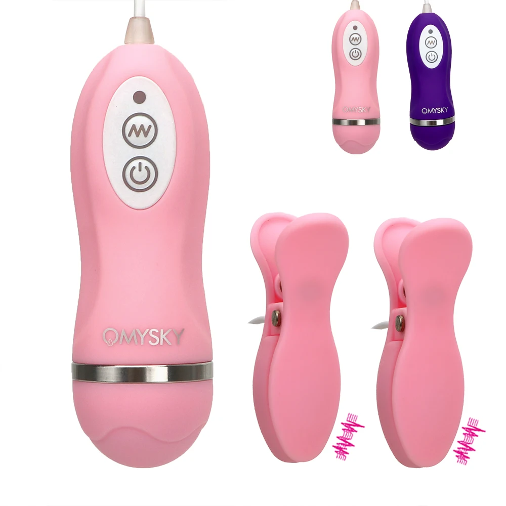 Pinces vibrantes IKOKY Vibromasseurs Sex Toys pour femmes 10 fréquences Vibromasseur pour tétons Massage des seins Étanche_voghion.com