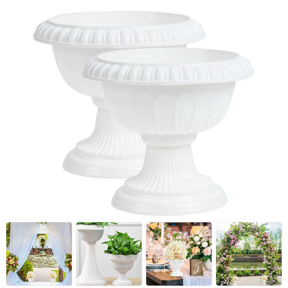 

Roman Style Planter European Flower Holder Pots Vintage Flowerpot Plastic Creative Wedding Decorations