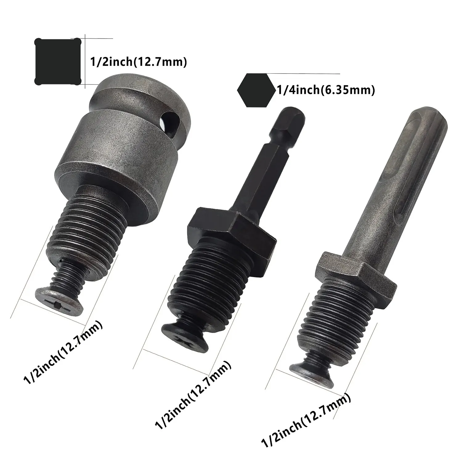 drill chuck adapter Metal Heavy Duty 1/2-20UNF 13mm Keyless Drill Chuck Hex Shank SDS Socket Square Female Adaptor Hardware Tool Professional