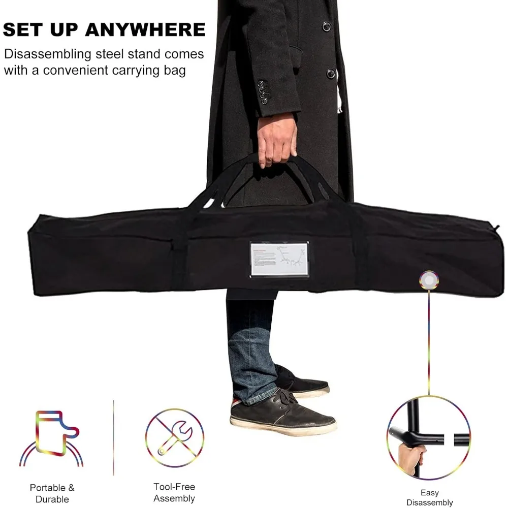 Double Hammock with Stand Capacity Steel Stand, Premium Carry Bag Included and Two Anti Roll Balance Beam, Hammocks 6
