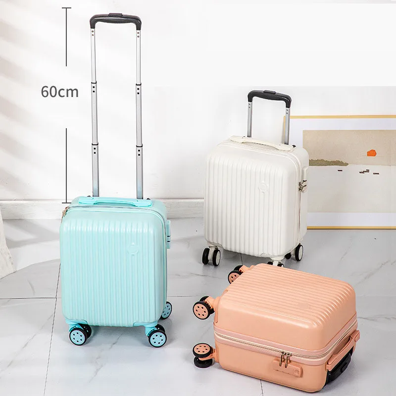 New 14" Rolling Luggage Women Men Wheel Trolley Box Travel Clothes Carry Case