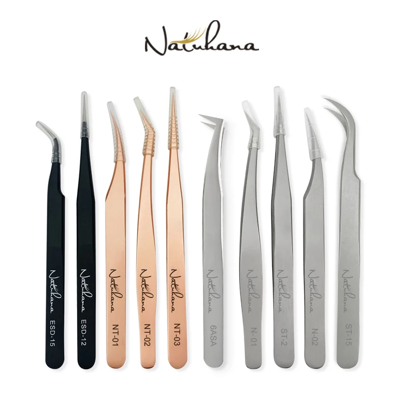 Professional Stainless Steel Anti-static Eyelash Tweezers 3D Volume Fan Lash Extension Tweezer Eyebrow Tweezers Makeup eyelash tweezers eyebrow tweezers