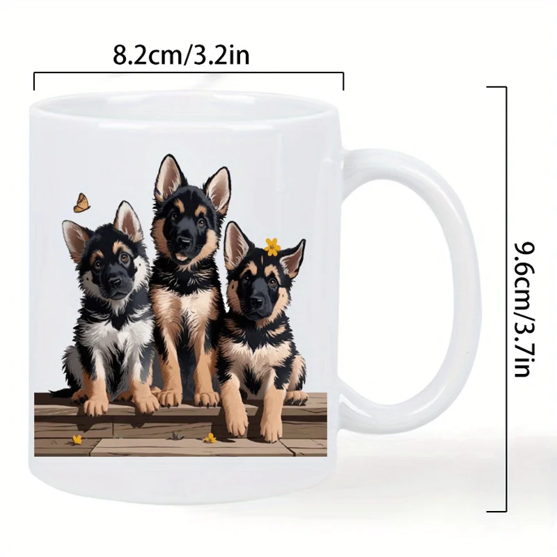 Tasse mit Schäferhundwelpen – Niedlicher Kaffeebecher mit drei entzückenden Hunden, robuste Keramiktasse für Heißgetränke, ideales Geschenk für Hunde_voghion.com