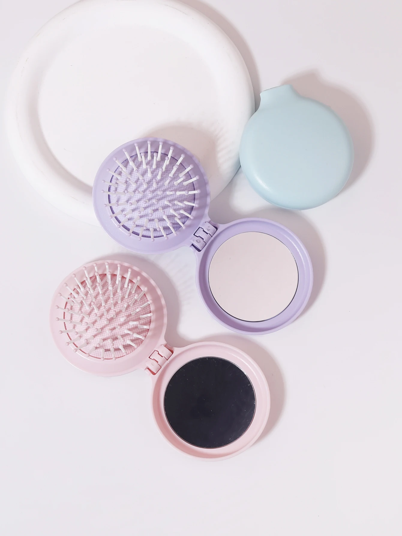 Hair Comb Hair Styling Tool Hair Styling Comb Scalp Massage Comb Curling Comb Curly Hair Comb portable circular pocket comb with mirror hairstyle folding mirror plastic air cushion massage comb Special for real hair wigs