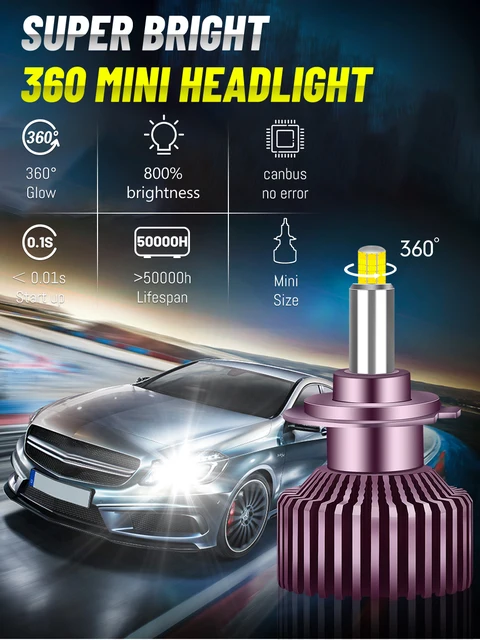 360 Turbo CSP H7 H4 H1 canbus H8 D4S D4R D2S D2R H11 LED