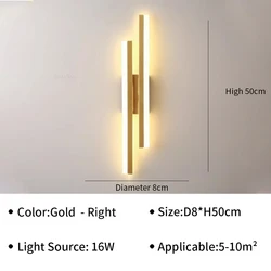 Contemporary LED Wall Sconce for Home Interior Decoration (Warm White (2700 - 3500K))