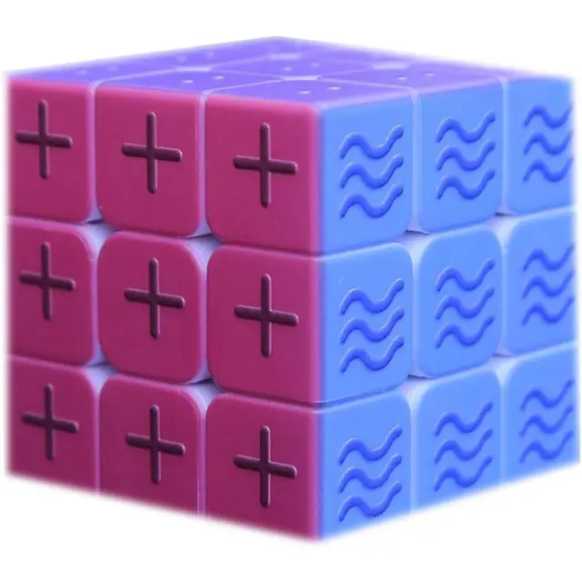 3x3x3 3D Blind Speed Cube Puzzle Relief Geometric Figure Magic Cube Puzzle Fingerprint Effect Games Educational IQ Item 2