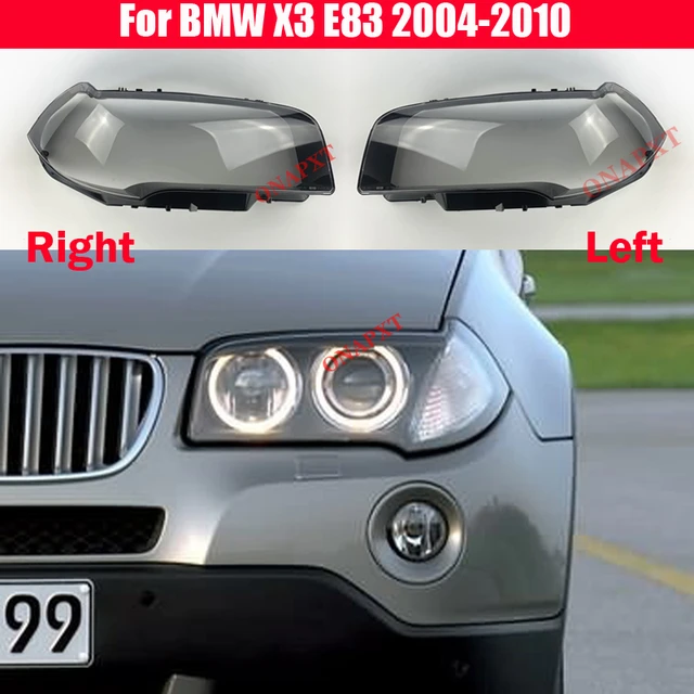 Auto Auto Für BMW X3 E83 2004-2010 Front Scheinwerfer Glas Scheinwerfer  Transparent Lampenschirm Lampe Shell Objektiv Abdeckung - AliExpress