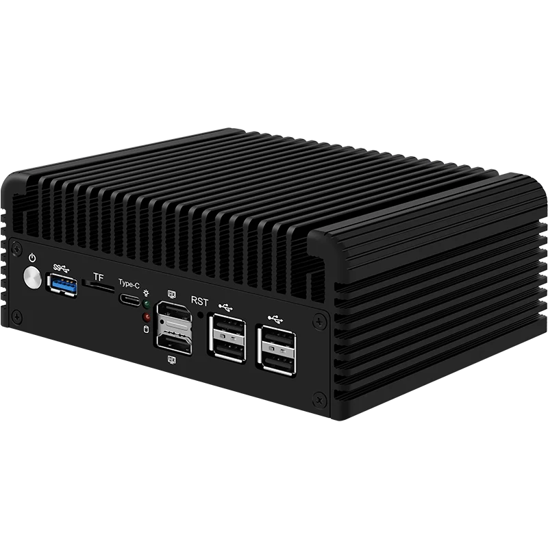 6 LAN Fanless Mini PC Intel Core 3 N355 N305 N150 N100 i226-V 2.5G Firewall Router DDR5 2xNVMe 1xSATA3.0 Type-C pfSense Proxmox 4