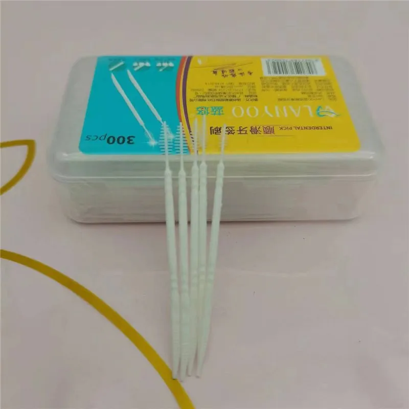 300 Pcs/bag Double-end Tooth Stick Superfine Toothpicks Brush Dental Oral Care Clean Teeth Food Residue Tools Bamboo Chopsticks