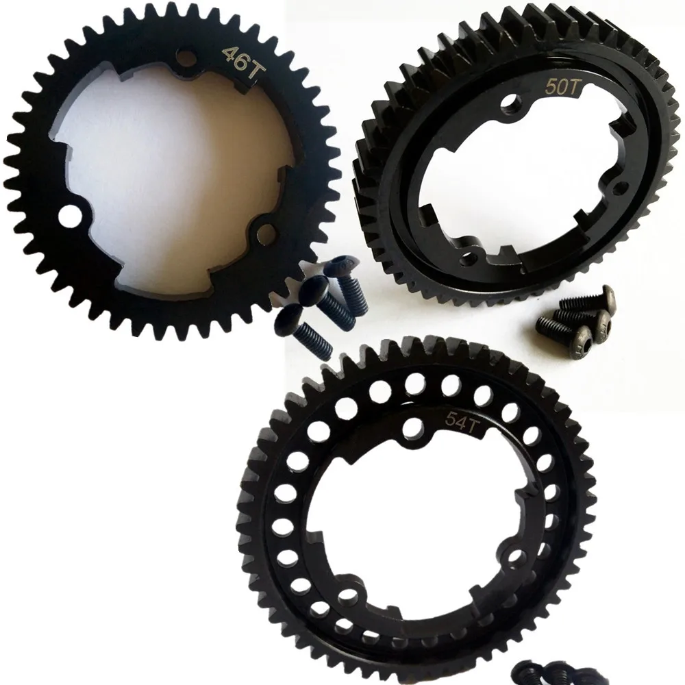 

Harden Steel 46T 50T 54T Main Spur Gear 1 Mod For Traxxas 1/5 X-MAXX 1/7 XO-1 1/10 New MAXX E REVO 2.0 VXL 6447 6448 6449