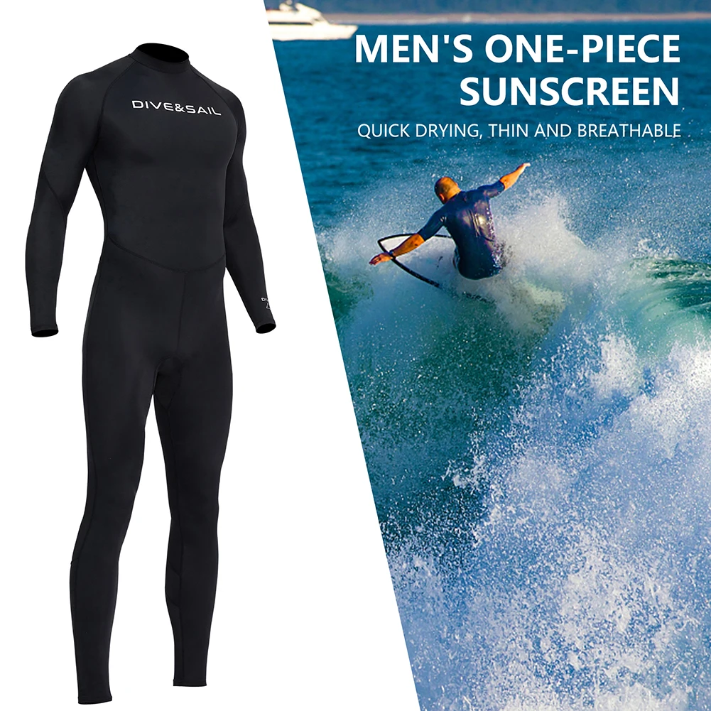 Men Diving Skin Clothes Long Sleeve Sunscreen Snorkeling Surfing Swimsuit Elastic Anti-scratch Breathable Water Sports Equipment