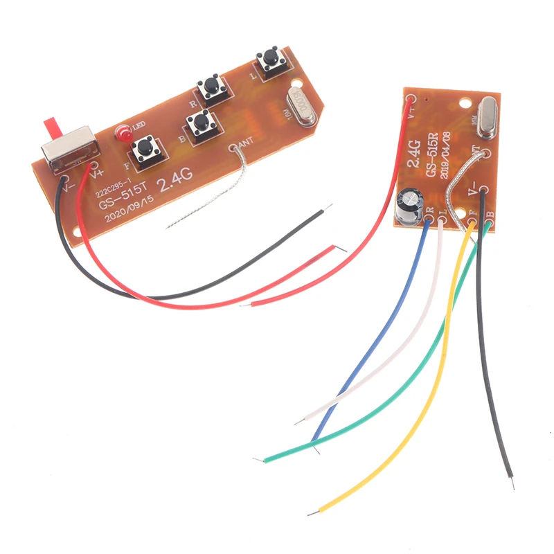 Scheda ricevitore trasmettitore PCB circuito telecomando 2.4G 4CH RC 27 MHz con antenna radio per camion auto RC - immagine 4