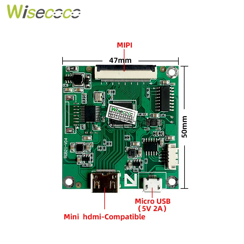 Wisecoco-ecrã Circular Lcd Redondo 28 Ecrã Táctil Ips 480x480 Interface Rgb para Eletrodomésticos Inteligentes Raspberry pi - Imagem 3