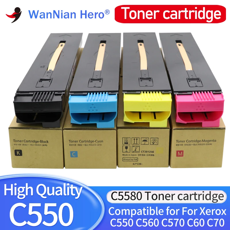 

C550 C5580 Toner Cartridge With Chip Compatible For Xerox 560 C60 7780 7785 6680 9070 550 570 5580 C70 C9070 5540 Printer Toner