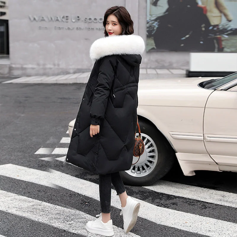 2023 New Women Cotton Coat Winter Jacket Female Thick Warm Parkas Hooded Outwear Large Size Overcoat