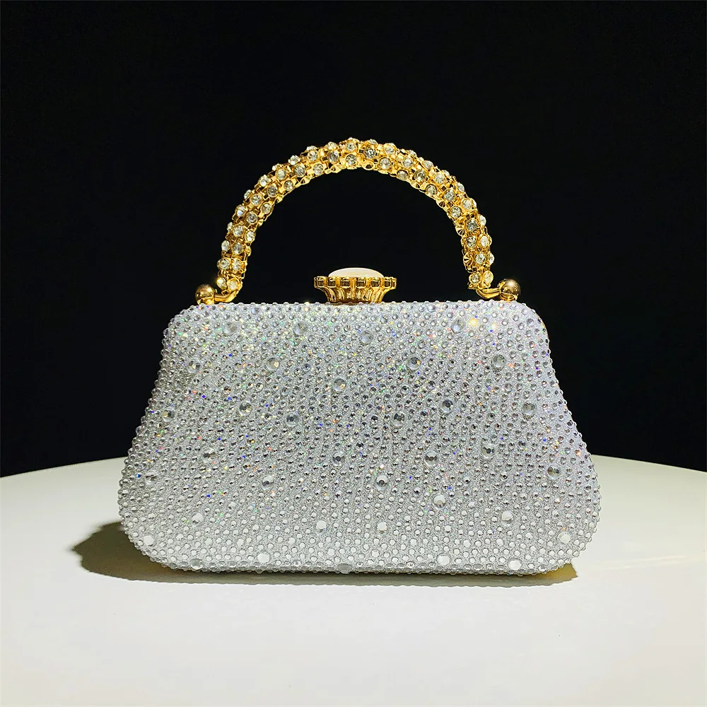 Cool Spicy Girl Silver Beaded Messenger Bag Women 2024 New main image 1