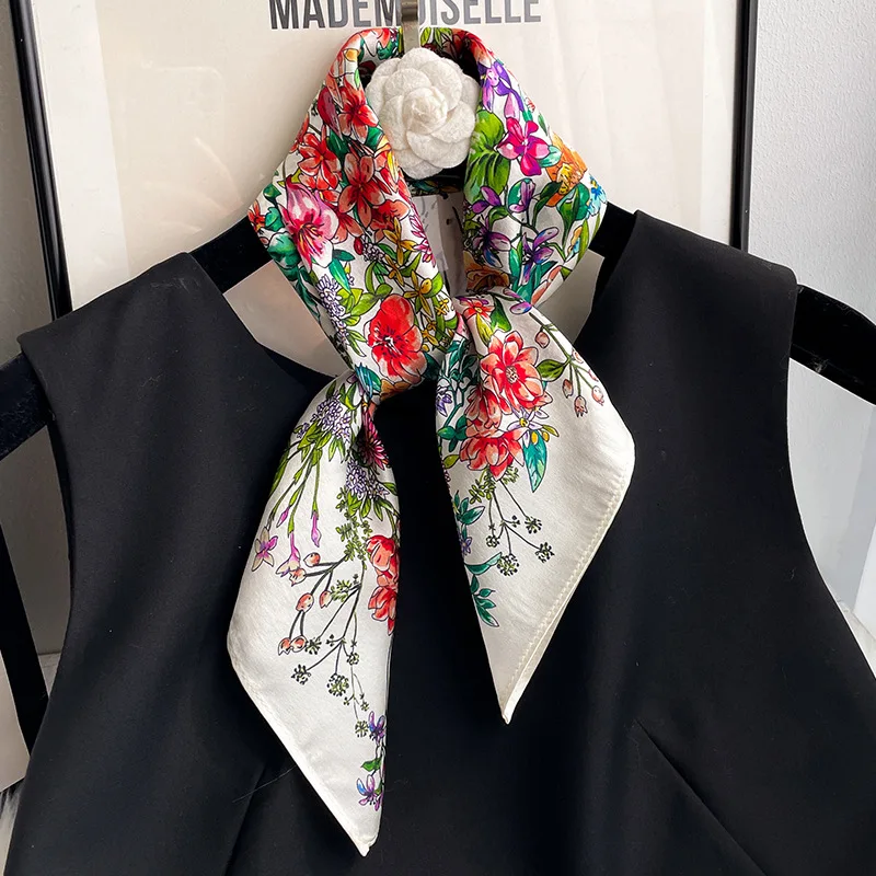 100% Silk Bandana Scarf – Luxury Square Neckerchief