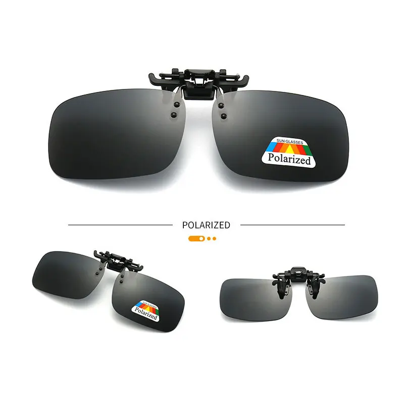 Polarized Sunglasses 2Pcs Set Myopia Glasses Clip Driver Fishing Night Vision Myopia Clipon Sun Shading Eyeglasses