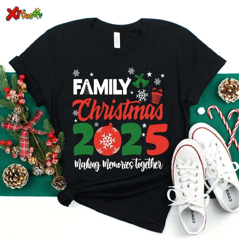 thumbnail image 1 of Camiseta con atuendo familiar navideño 2025, camisas familiares a juego, camisas, atuendos, apariencia familiar, blusas de fiesta, atuendos para bebés, ropa, regalo, 1 of 5