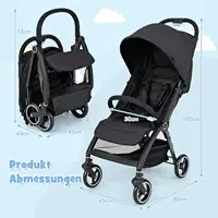 Poussette pliante à une main, Buggy de voyage léger avec dossier et capuche réglables, landau pour bébé, Buggy pour enfants 4