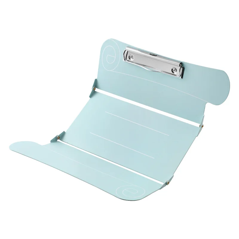 

Metal a4 Folding File Splint Desktop Office Data Storage Board Student Care Clipboard Organizers Desk Accessories School Supplie