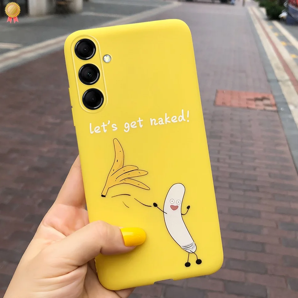 For Samsung F54 5G Cases Cute Cartoon Shockproof Black Pink Silicone For Samsung Galaxy F54 F54 5G Phone Case Bumper Funda