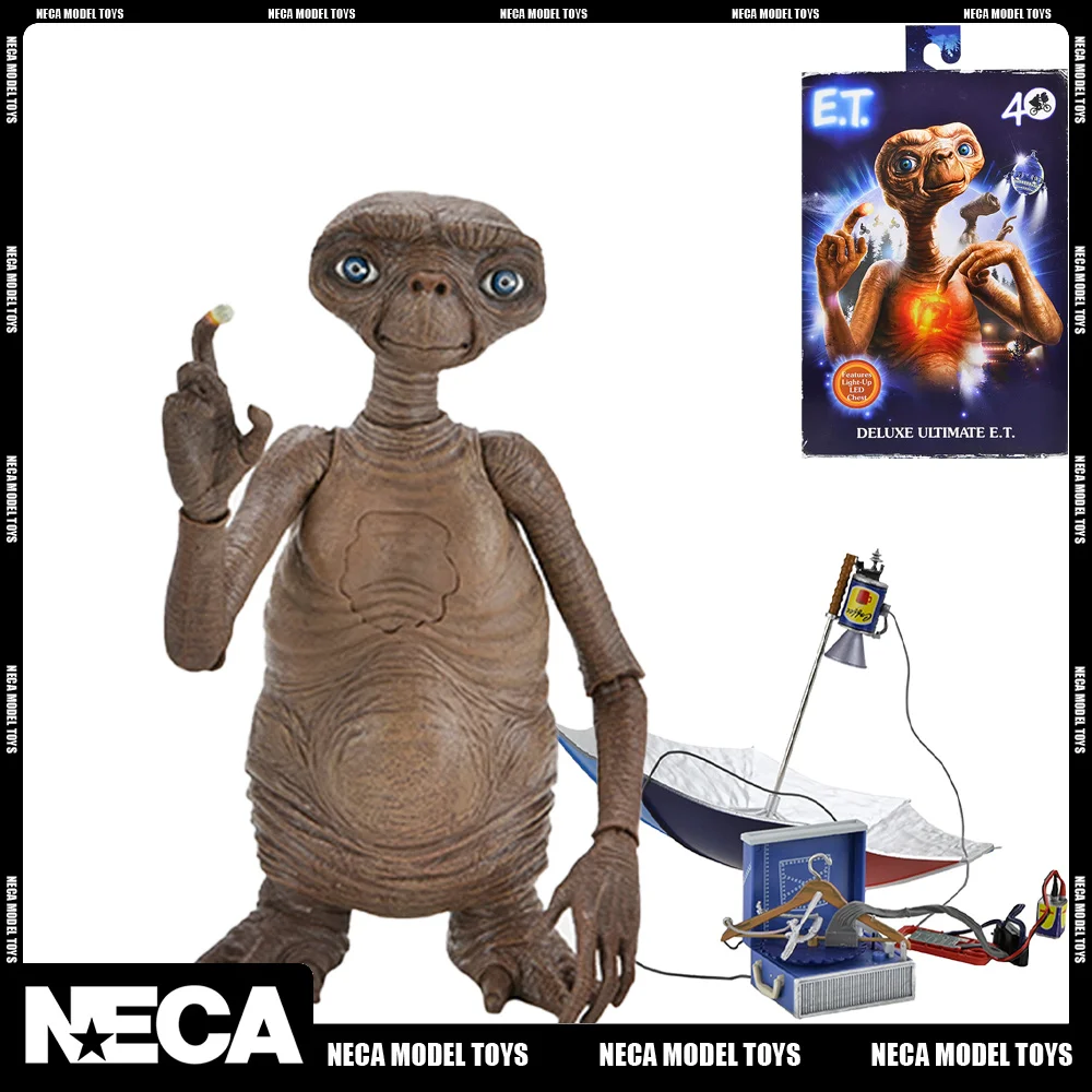 

Original NECA 55079 E.T. 40th Anniversary Deluxe Ultimate E.T. with LED Chest 7 Inch Action Figure Model Toy Doll Christmas Gift