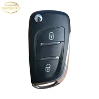 SUPERKEY ดัดแปลงรีโมทรถ Key Shell Flip Case สําหรับ Citroen C2 C3 C4 C5 Berlingo สําหรับ Peugeot 207 307 308 407 607 HU83 VA2 4