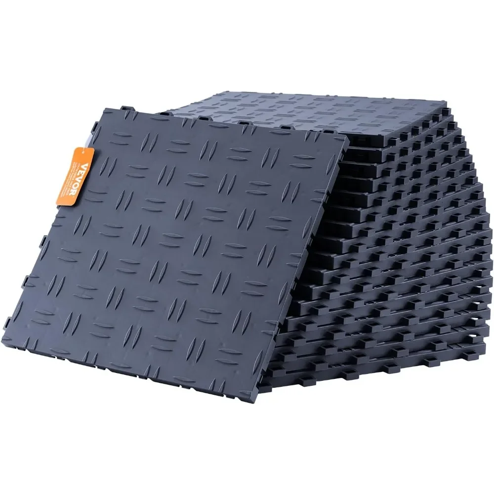 12 X 12 X 0.53 Inch 50 Pack Garage Floor Covering Tiles Outdoor Garden Floor Deck Outdoor Exterior Terrace Decking Tile Home