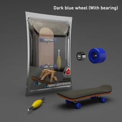 Miniature Maple Wood Fingerboard: Fun & Stress-Relief Toy (Dark blue Bearing)